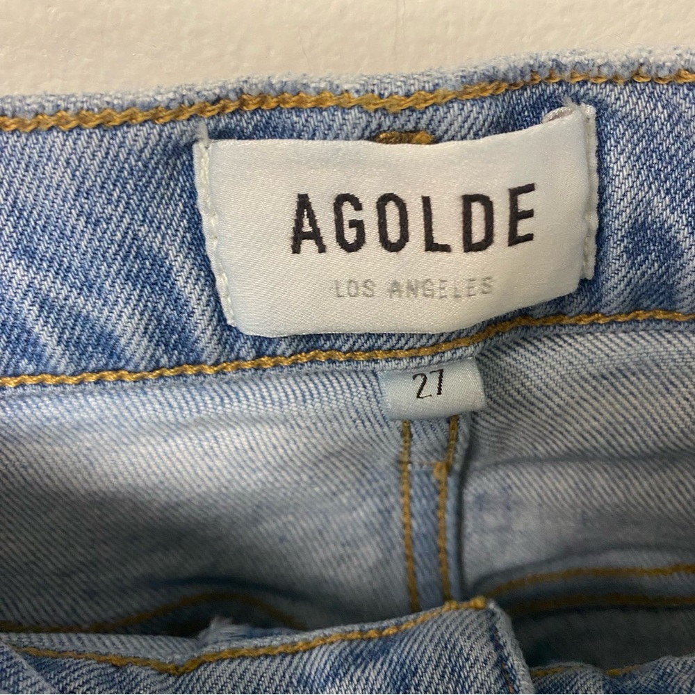 Agolde High Rise Riley Straight Crop Button Fly Size 27 - Picture 3 of 7